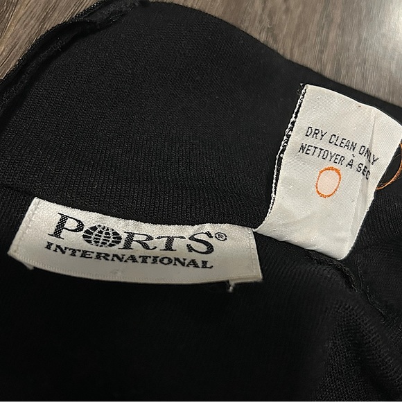 VINTAGE PORTS INTERNATIONAL black wool turtle neck dress size S - Picture 5 of 5